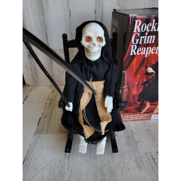 Gemmy AS IS rocking grim reaper vintage Halloween prop - Picture 2 of 11